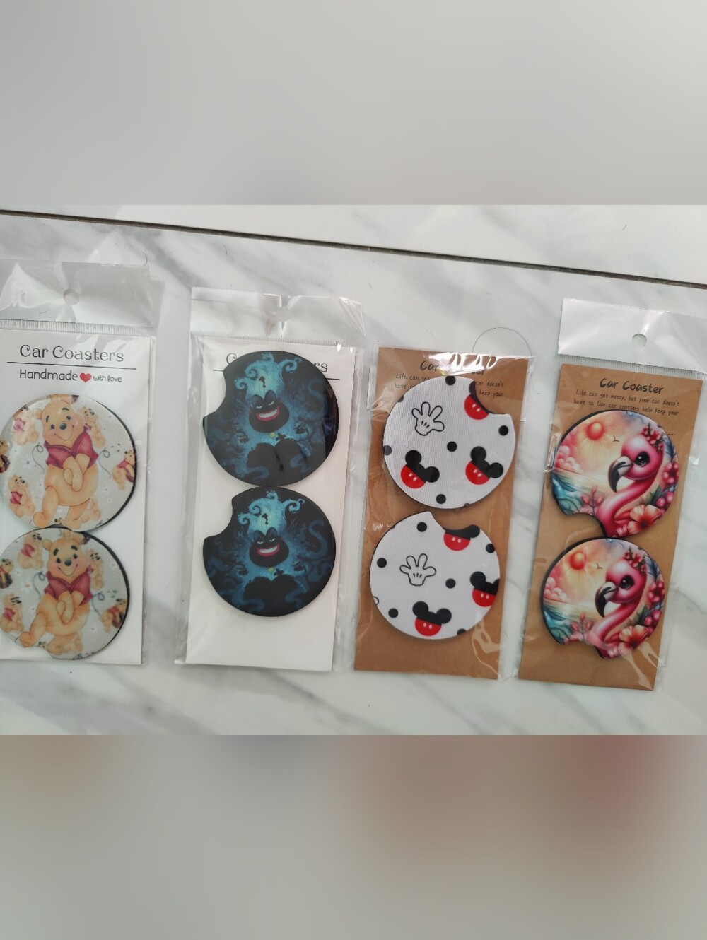 NWT Character & Theme Car Coasters Bundle